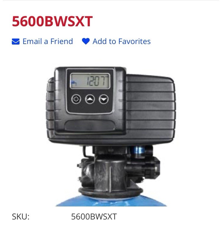 Fleck 5600 SXT Backwash Filter Valve Genuine Fleck 5600 BWSXT Replacement Valve