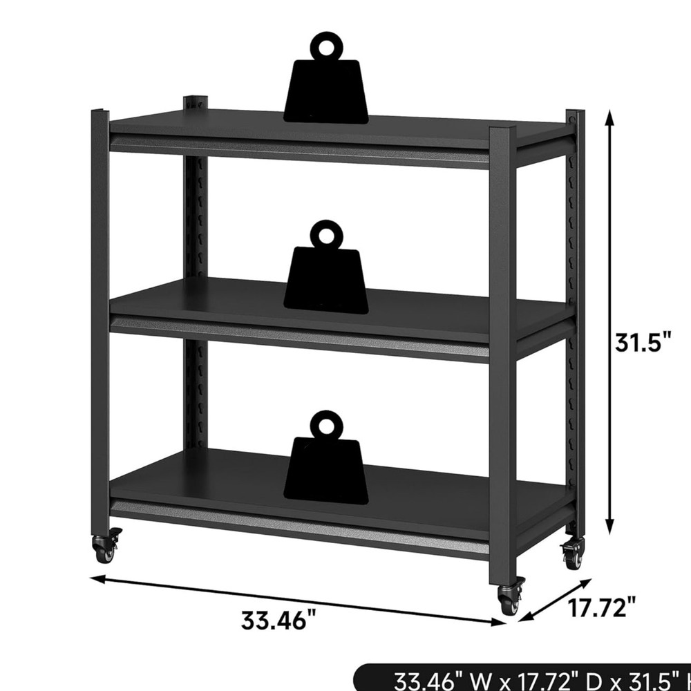 Garage Shelving Unit Rolling Tool Storage Shelves Metal Organizer Rack Kitchen