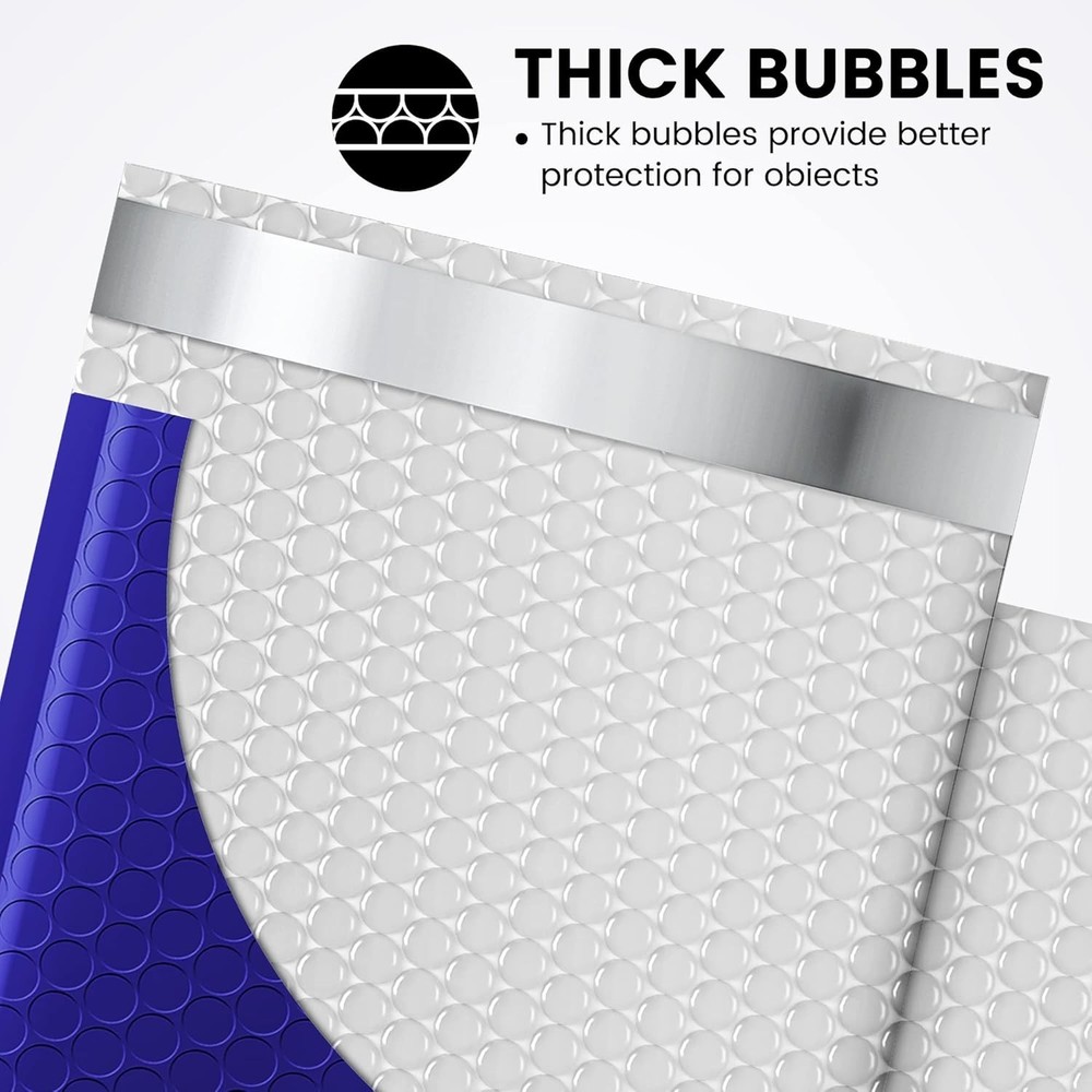 100 Pcs Royal Blue Bubble Mailers 6x10