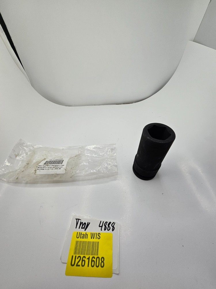 Westward 21WK95 Socket Size 15/16 Drive Impact Socket, Deep Socket, Black Oxide