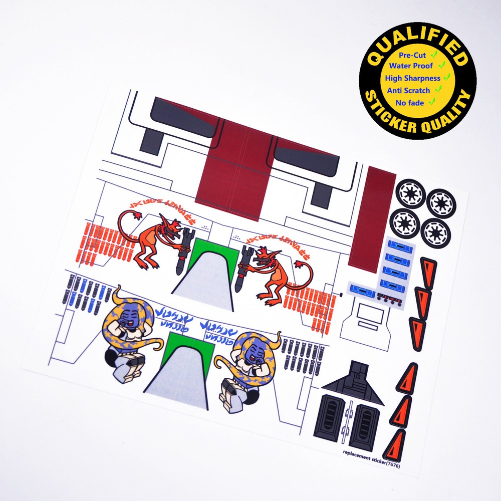 Replacement sticker for set 7676 Precut sticker