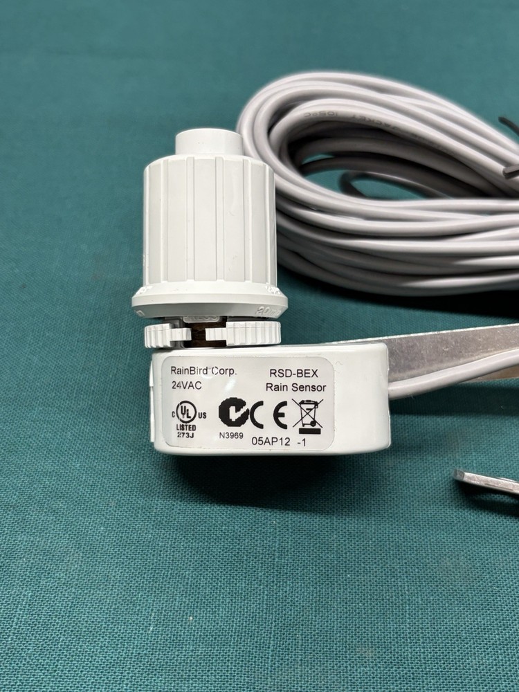 NEW Rain Bird RSDBEX A61200 Wired Rain Sensor with Bracket; Multiple Settings