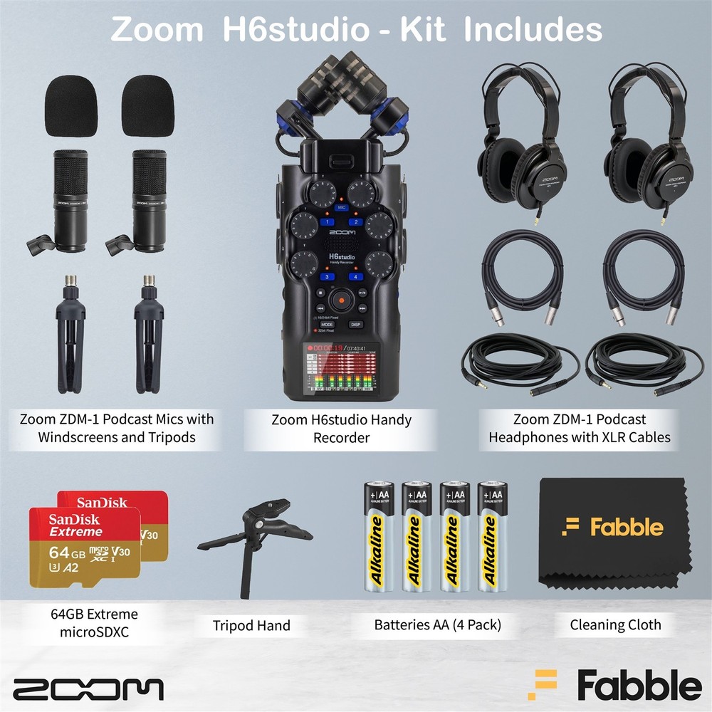 Zoom H6studio Handy Recorder Bundle