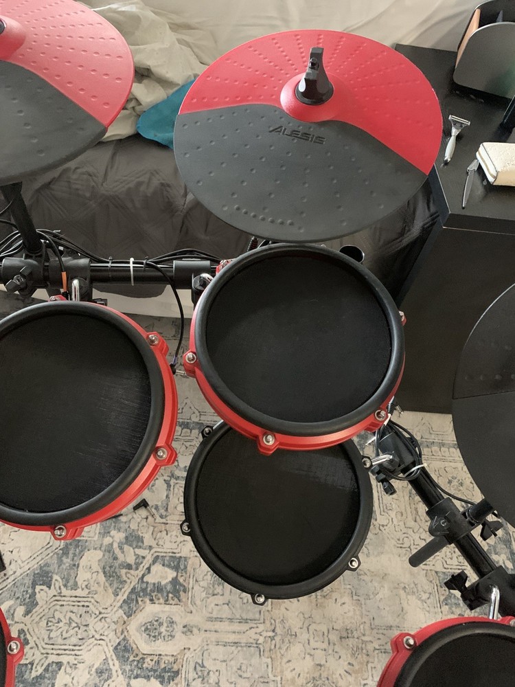 Alesis Nitro Max Expanded Electronic Drum Kit Red