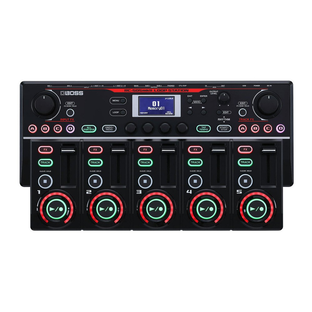 BOSS RC-505MKII 49 Input FX Tabletop Looper Bundle with Cables