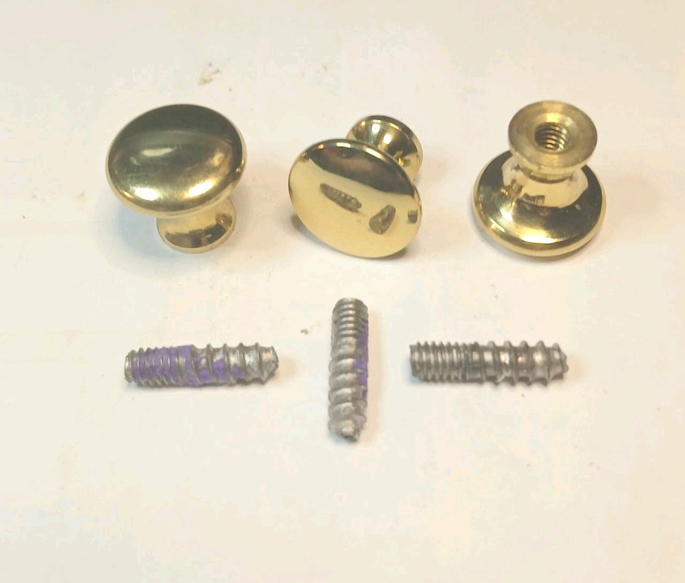 GLOBE WERNICKE® BOOKCASE POLISHED DOOR KNOBS (PAIR). 99% PERFECT DIMENSIONALLY!!