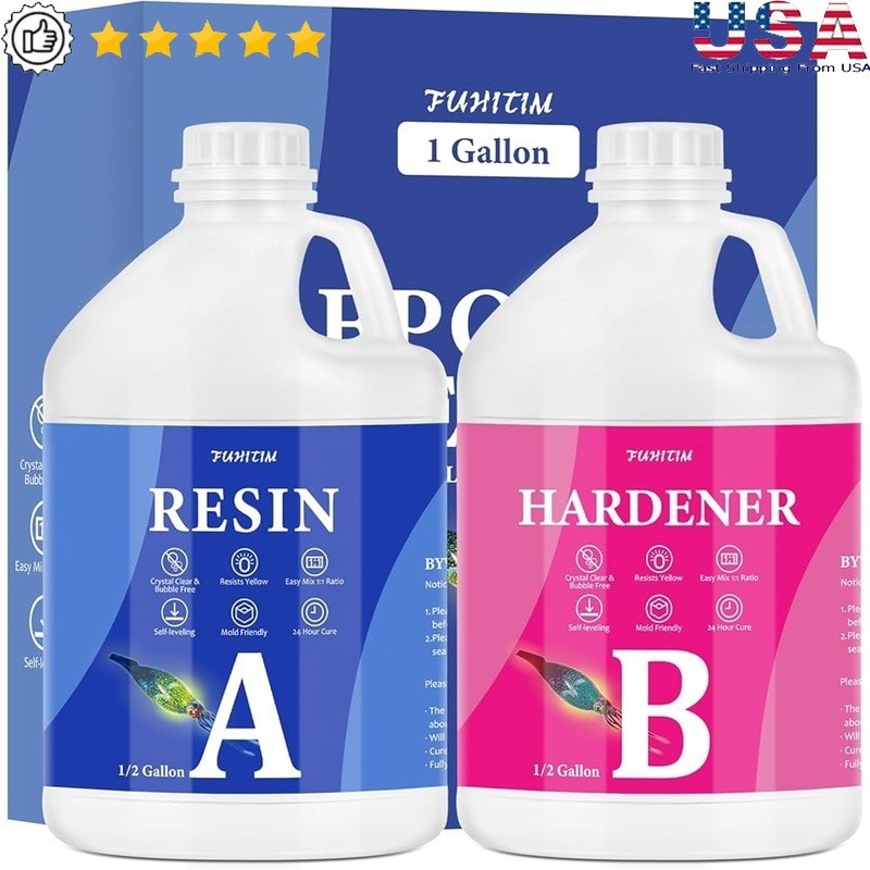 Easy Use Fast Curing Epoxy Resin Kit Self Defoaming Transparent DIY Projects