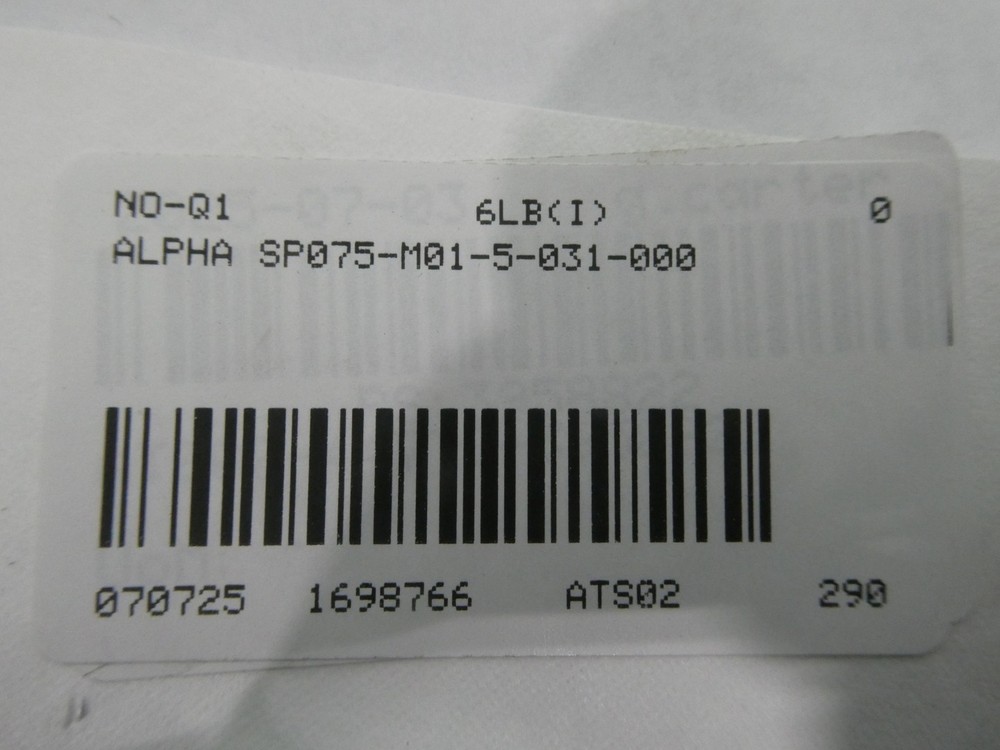 Alpha SP075-M01-5-031-000 Planetary Gearbox