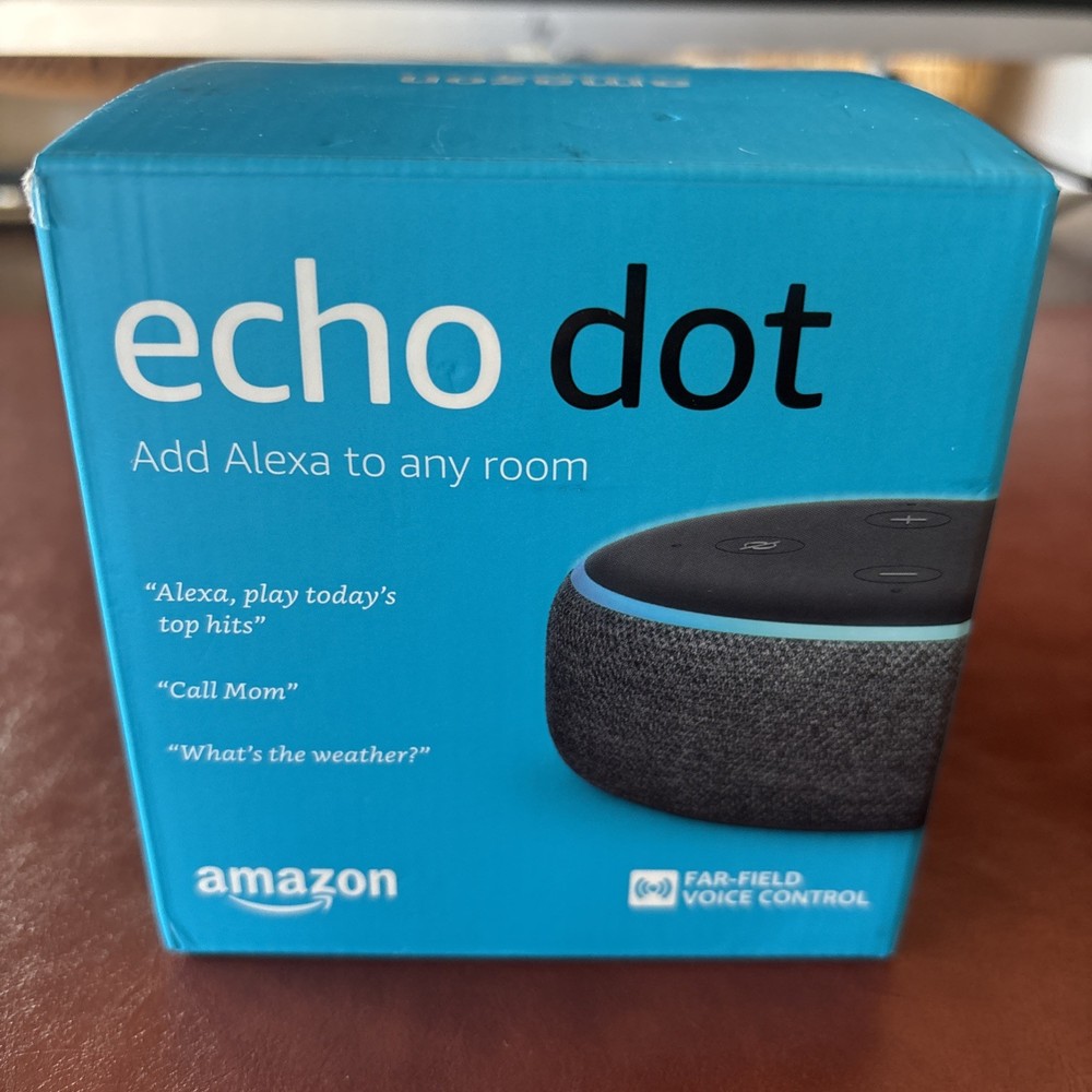 Amazon Echo Dot (3rd Generation) Smart Speaker - Charcoal - NEW- Open Box