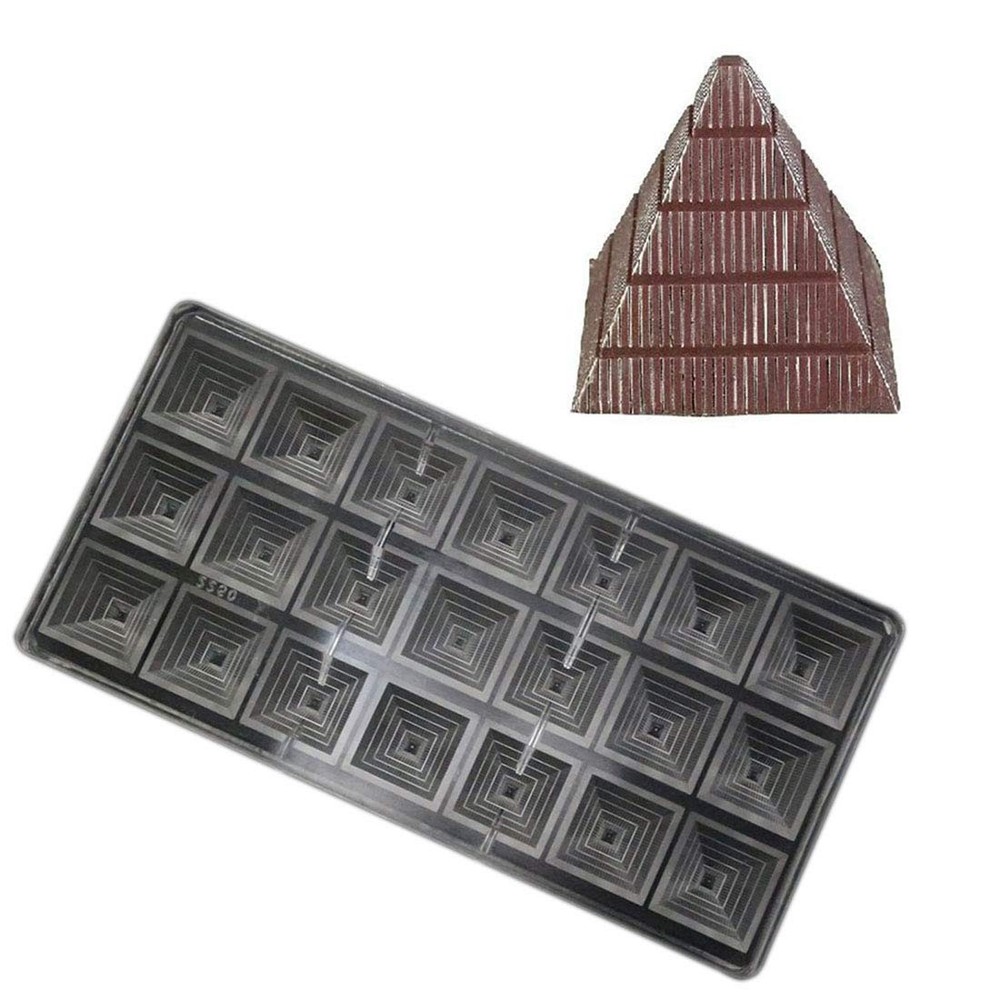 Polycarbonate Chocolate Mold DIY Candy Mould Clear Plastic Pyramid Shape