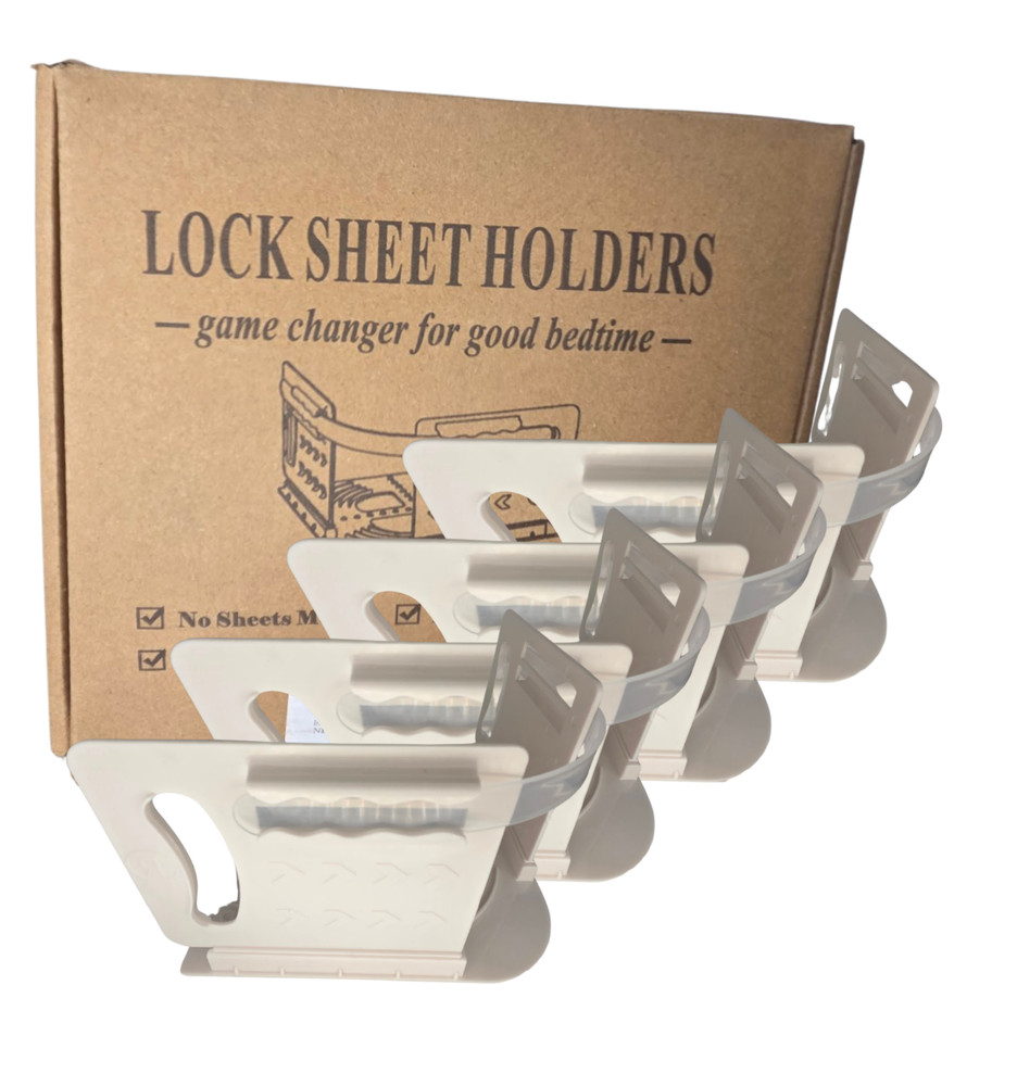 Heavy Duty Lock Sheet Holders - Universal Bed Sheet Straps - Keep Sheets Tight