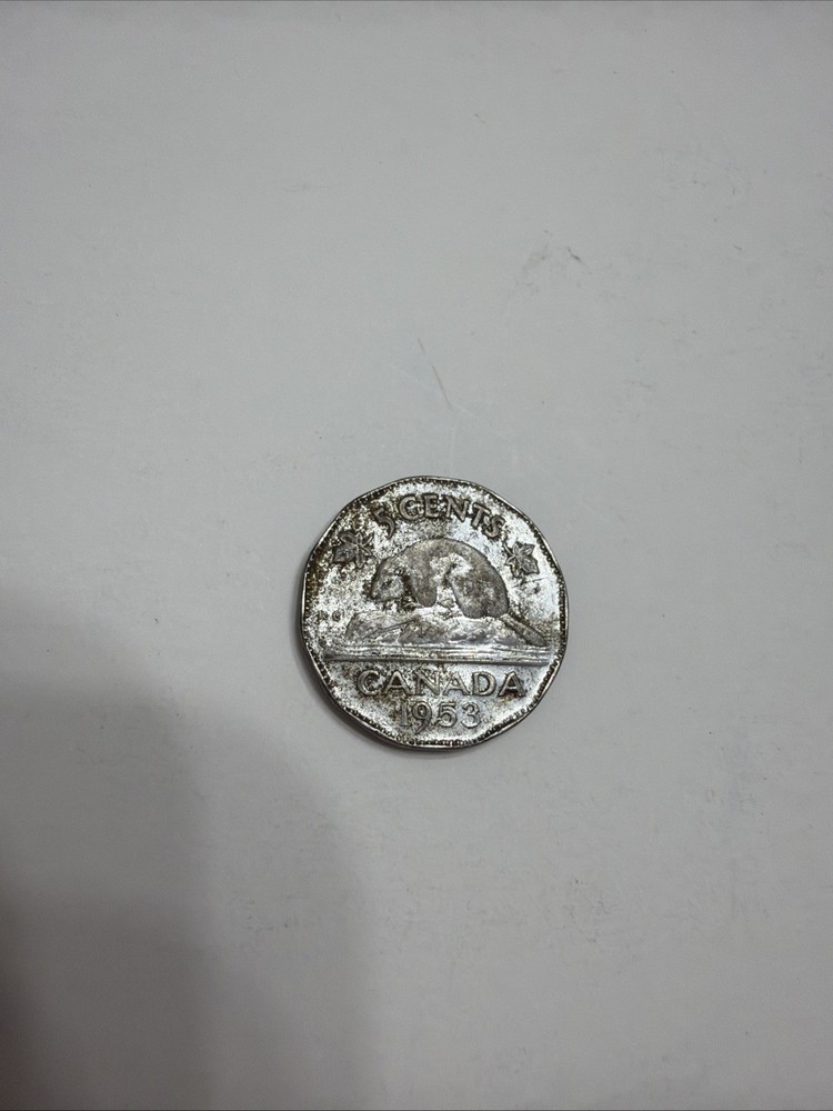 1953 5 CENTS CANADA COIN