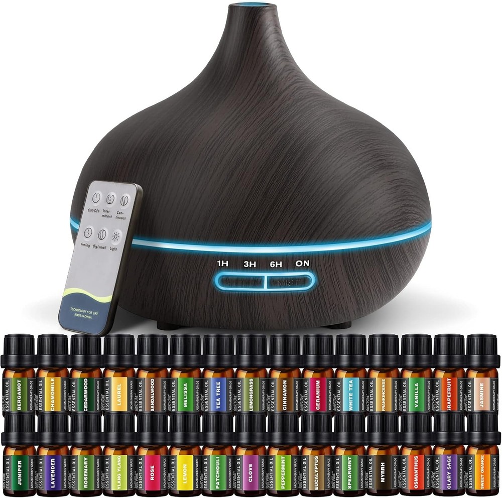 Aroma Diffiser with ential Oils Set, 550 ML ential Oil
