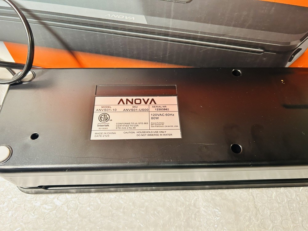 Anova Precision Vacuum Sealer Black (ANVS01-US00) Open Box