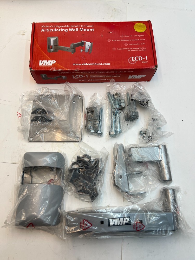 VMP Multi-Configurable Flat Panel Articulating Mount Silver Small LCD-1