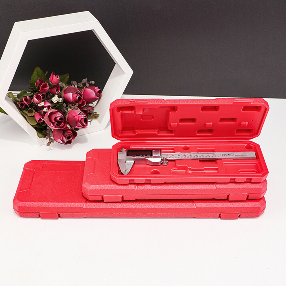 Plastic Caliper Box - Red Portable Travel Case