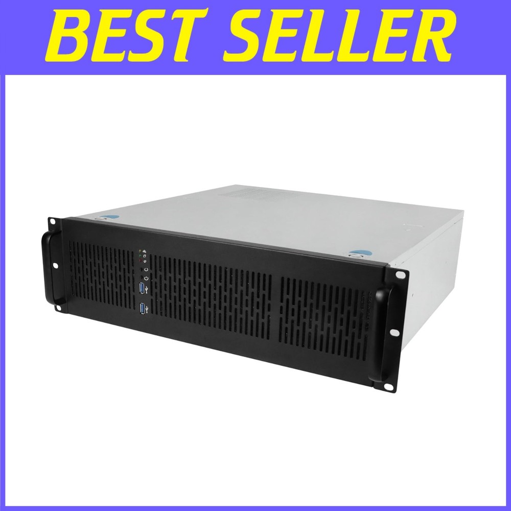 Server Components 3U Chassis, 6X 3.5 Bays, 2X USB 3.0, Blackt**