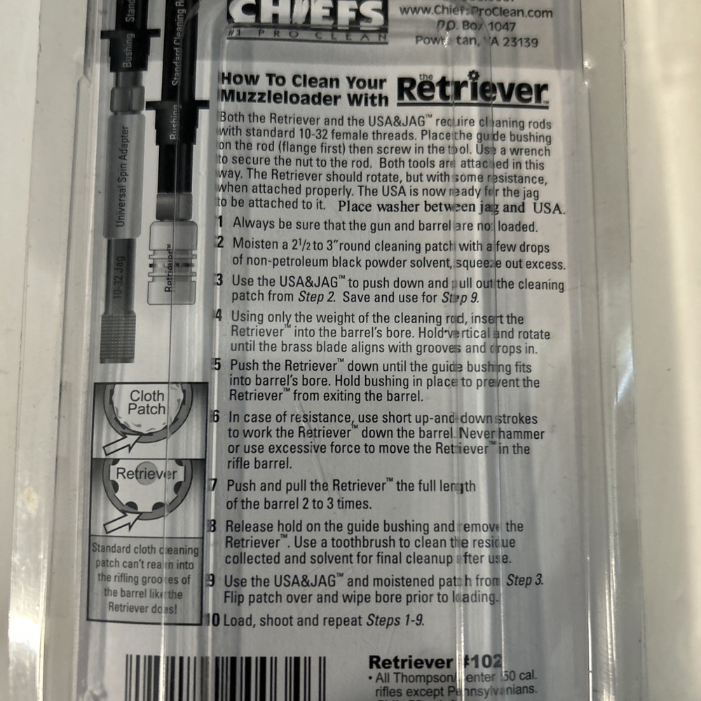 Chief’s Loading & Cleaning Accessories Kit - .50 Caliber Muzzleloader Rifles