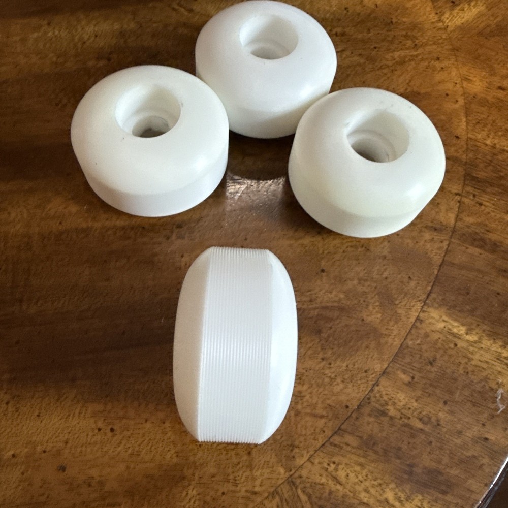 Skateboard Wheels 56mm 100 A Generic White Blank Classic Shape ￼