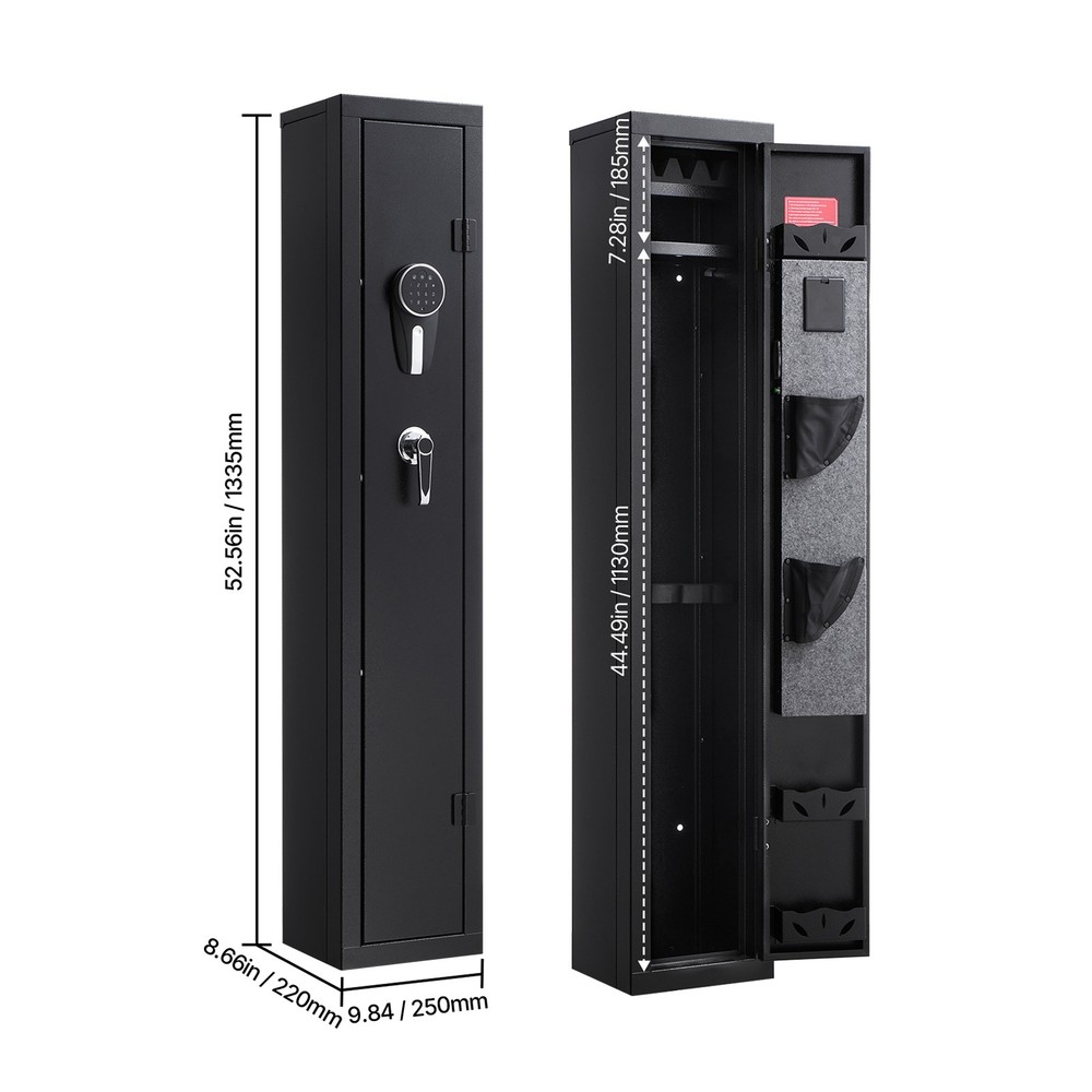 Uimoso Secure Gun Storage with Digital Lock & Adjustable Racks, Assembly Needed