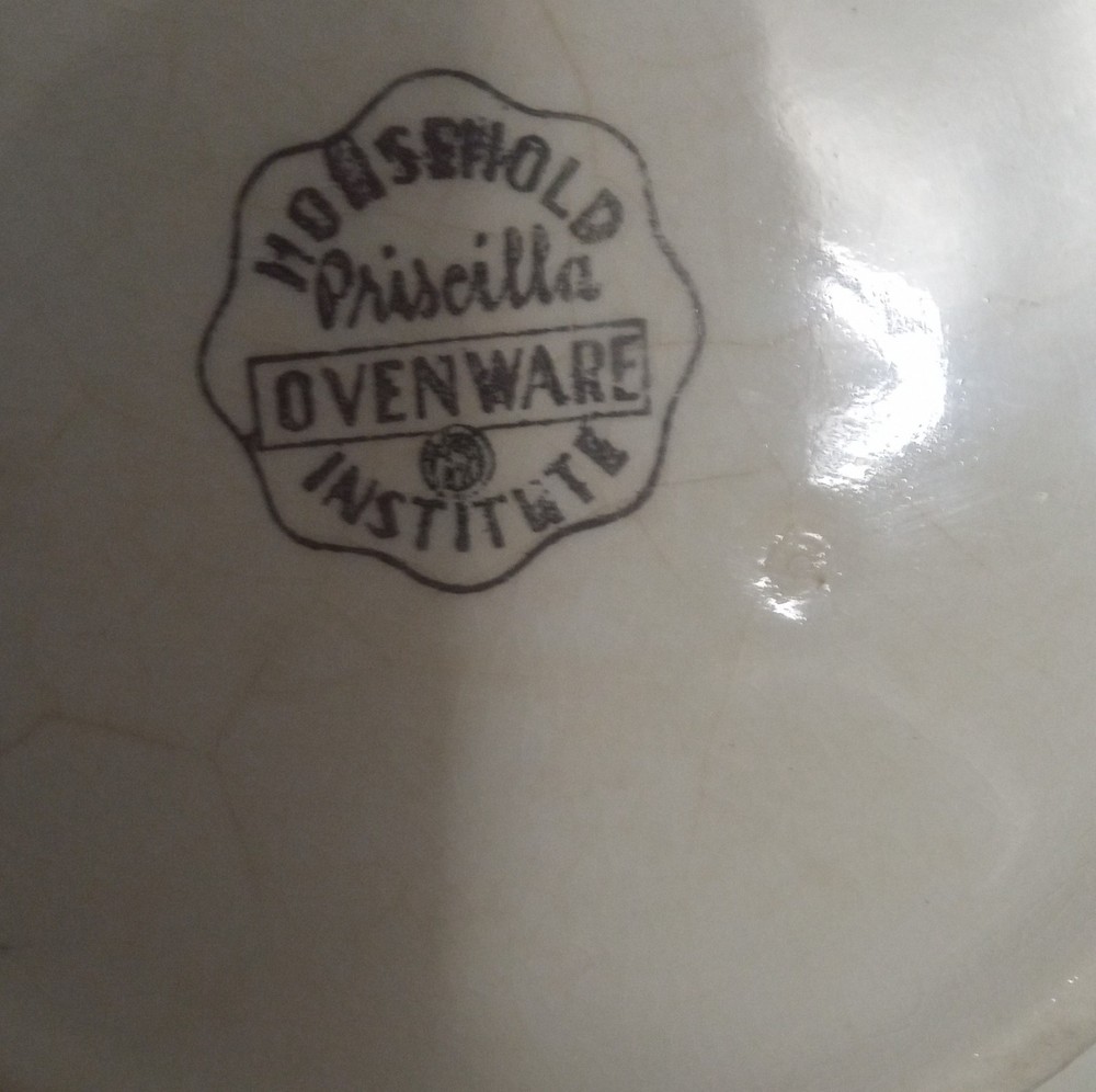 Priscilla Ovenware Floral Pattern Ceramic Round Glossy Bowl Cream Multicolor