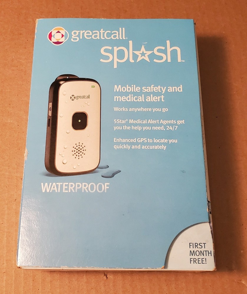 GreatCall Splash Waterproof One-Touch Medical Alert Device Silver