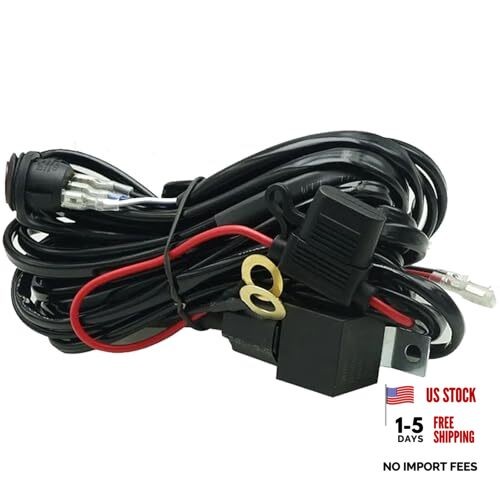 12V Strobe Light Bar Automotive Push Button Switch with Harness Car Light
