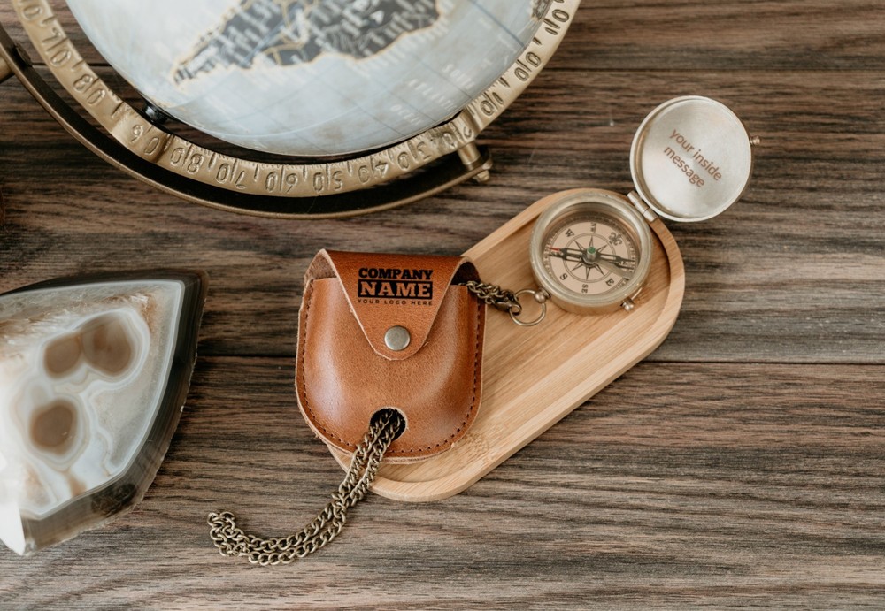 Personalized Engraved Brass Compass, Custom Handwriting Gift for Men, Dad