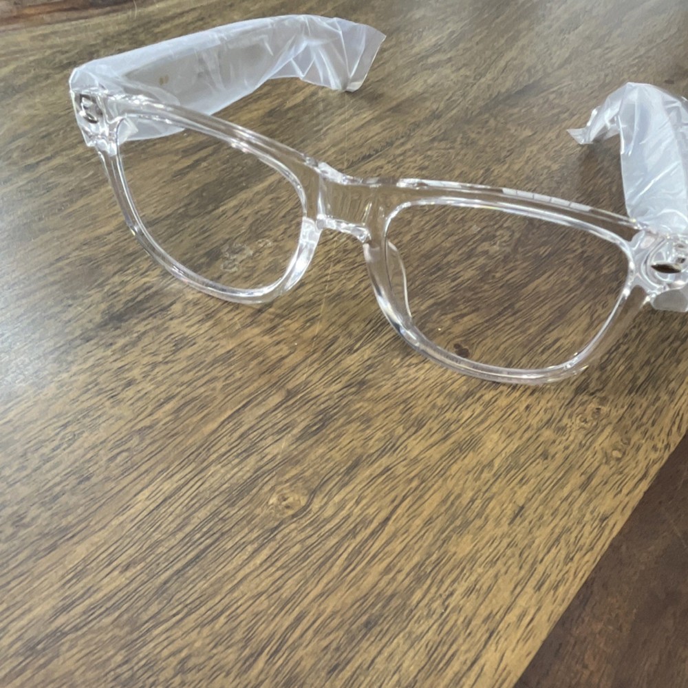 GMSV Smart Glasses Clear Frame USB Connectivity Includes USB Charging Cable