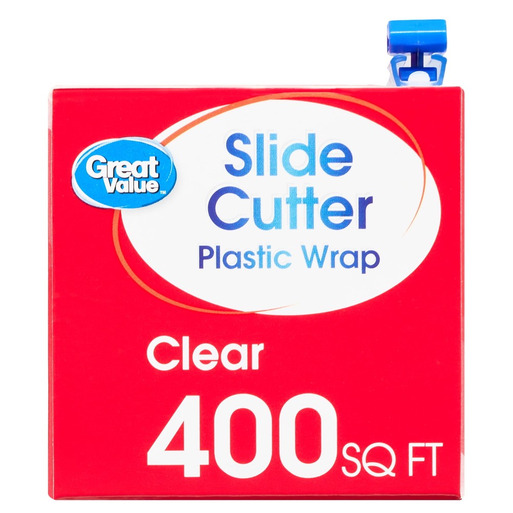 Slide Cutter Plastic Wrap, 400 sq ft