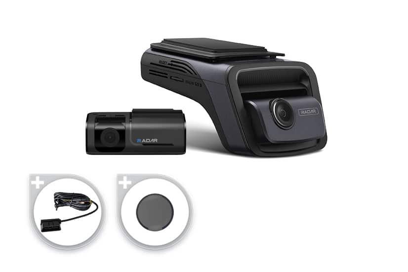 Thinkware TW-U3000D64CO-NA1 Front & Rear GPS Night Vision 152° Dash Cam Bundle