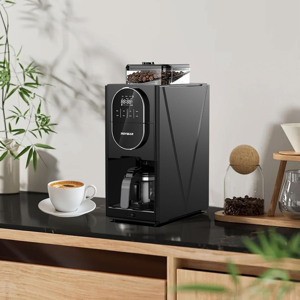 Programmable Coffee Maker with Built-In Grinder – Hot & Cold Brew Coffee Machine