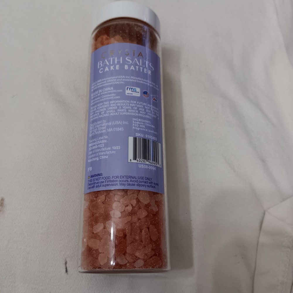Crystal Bath Salts 7.93oz Cake Batter Sealed
