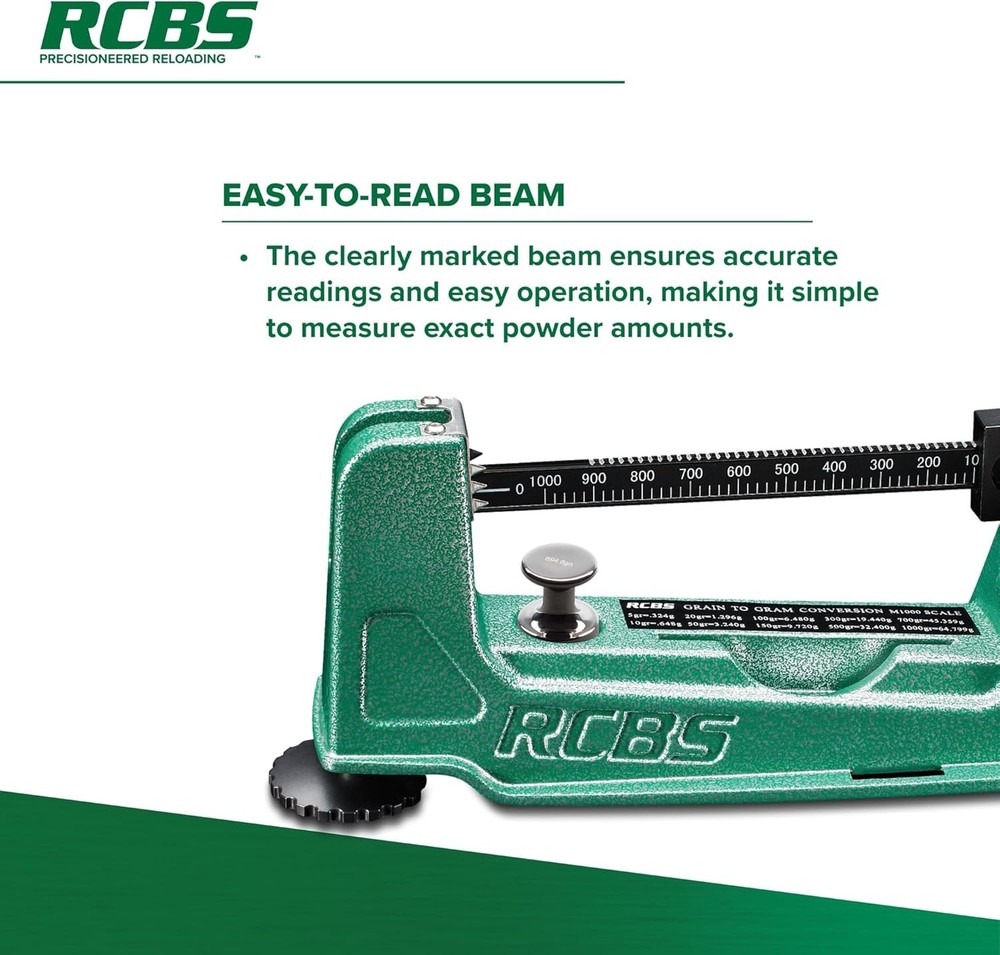 M1000 Mechanical Scale, Precision Mechanical Reloading Scale with 1000 Grain ...
