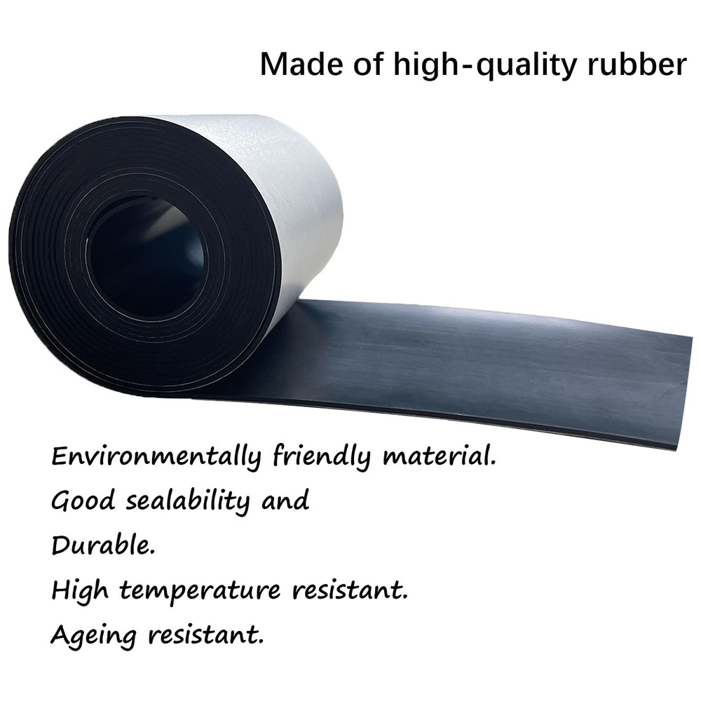 Solid Rubber Sheet with Adhesive 1/16 .062" Thick X 4" Wide X 10'Long Solid R...