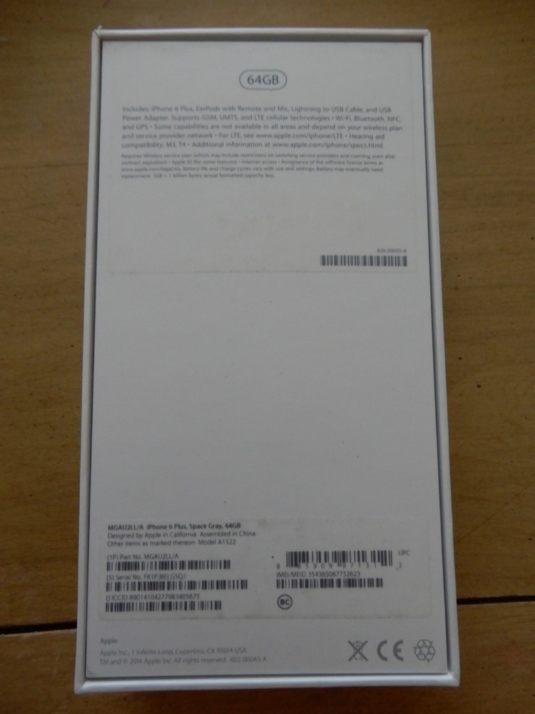 EMPTY BOX ONLY Apple iPhone XR BLUE 128Gb Box