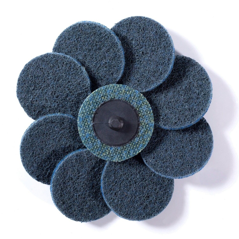 50Pc 2'' Surface Conditioning Disc Roll Lock Quick Change Sanding Disc Fine Grit