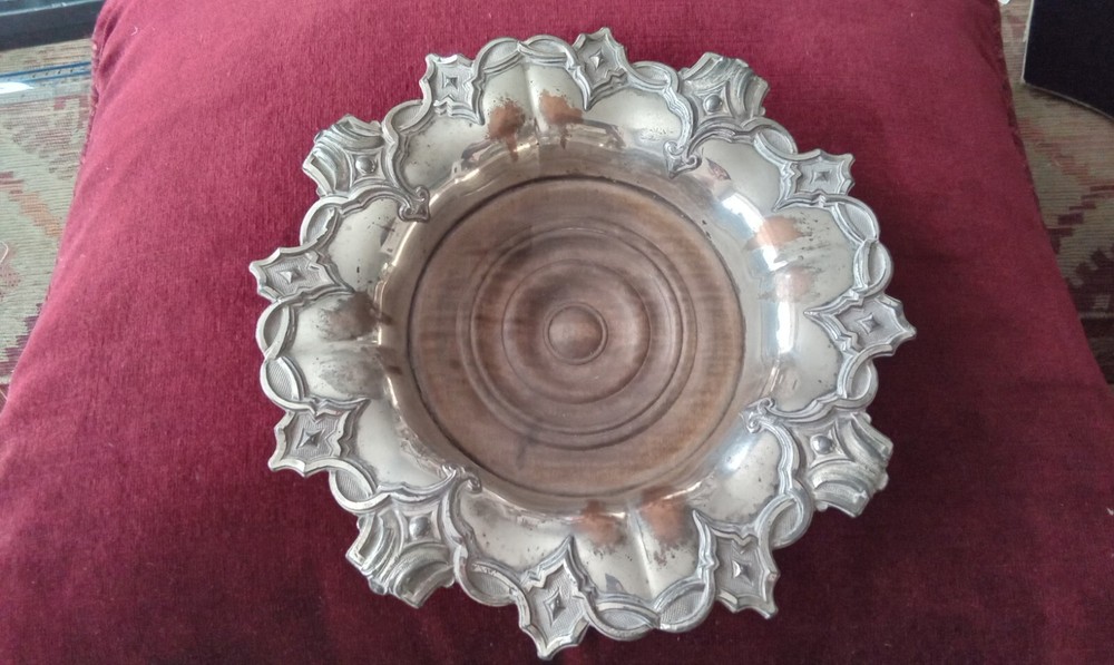 Victorian Silver Plated Champagne Or Wine Coaster.