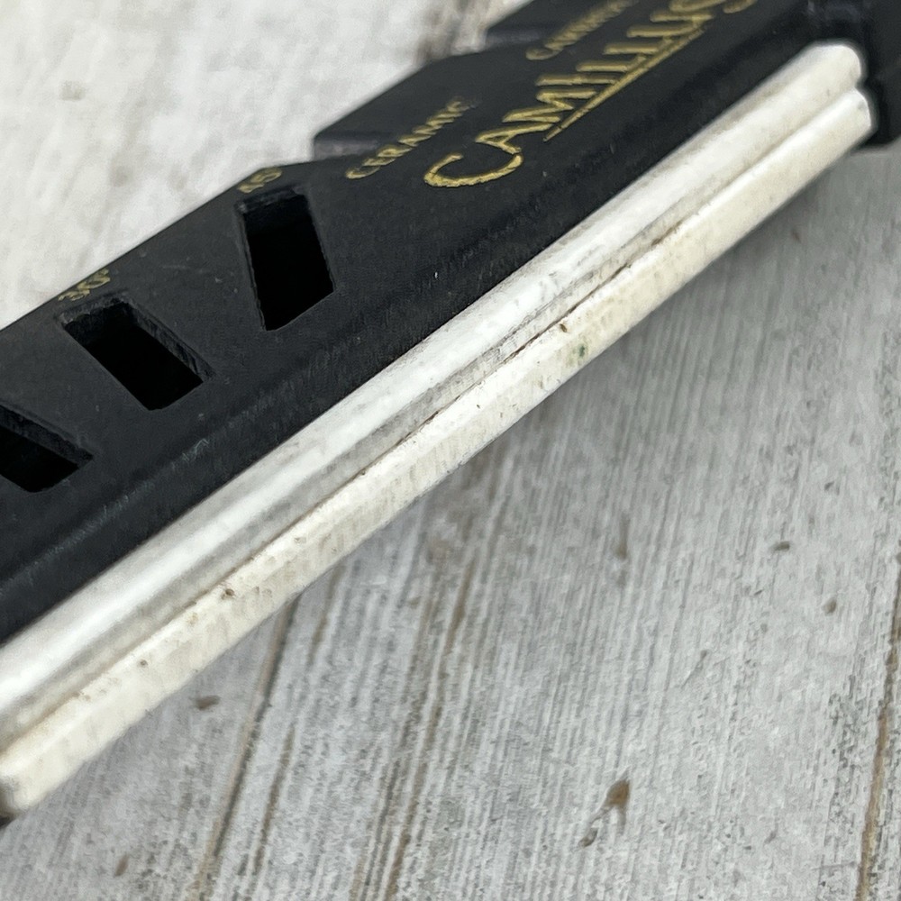 Vintage Camillus Ceramic Carbide Sharpener Multi Tool 4-7/8" Long