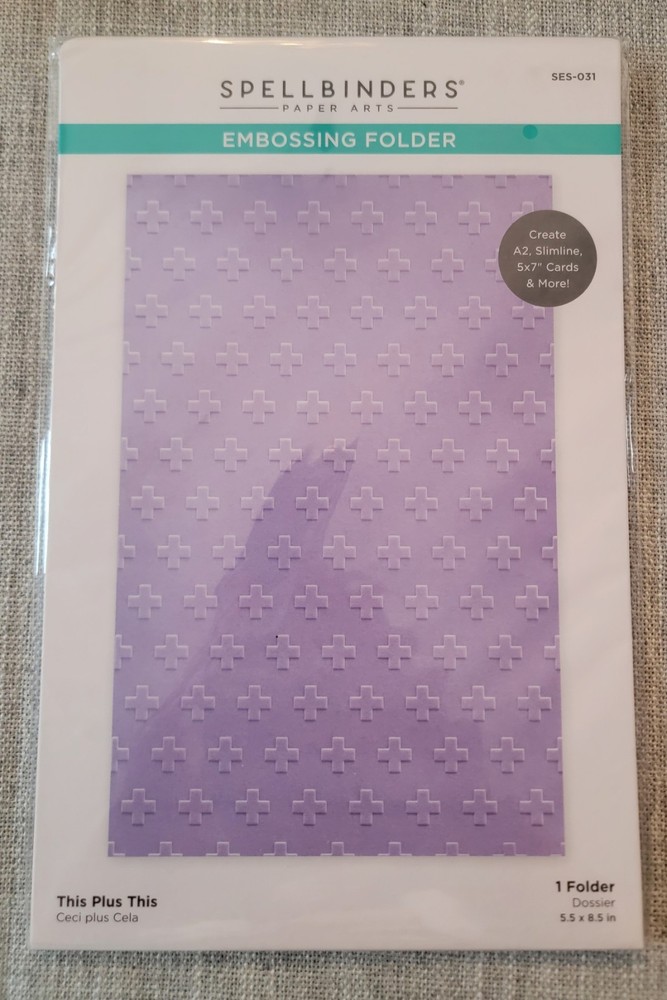 NEW Spellbinders Embossing Folder- This Plus This SES-031
