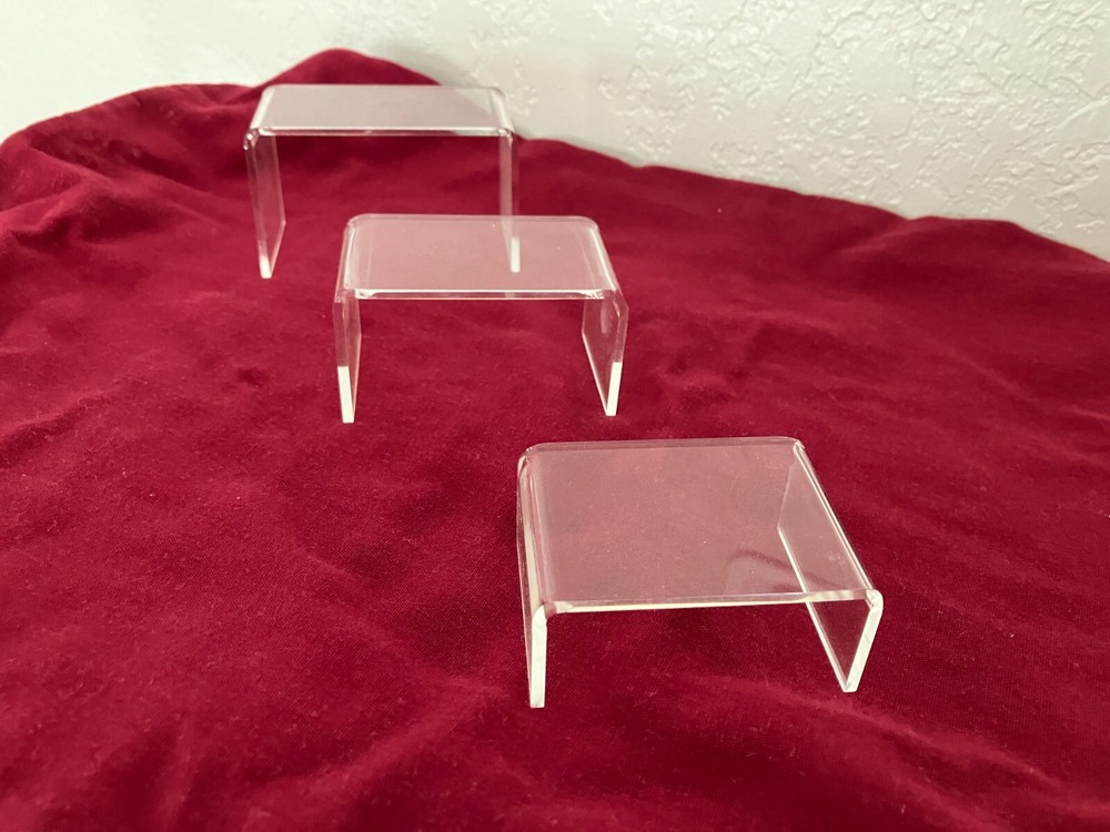 MINI LOW RISERS CLEAR ACRYLIC DISPLAY STANDS
