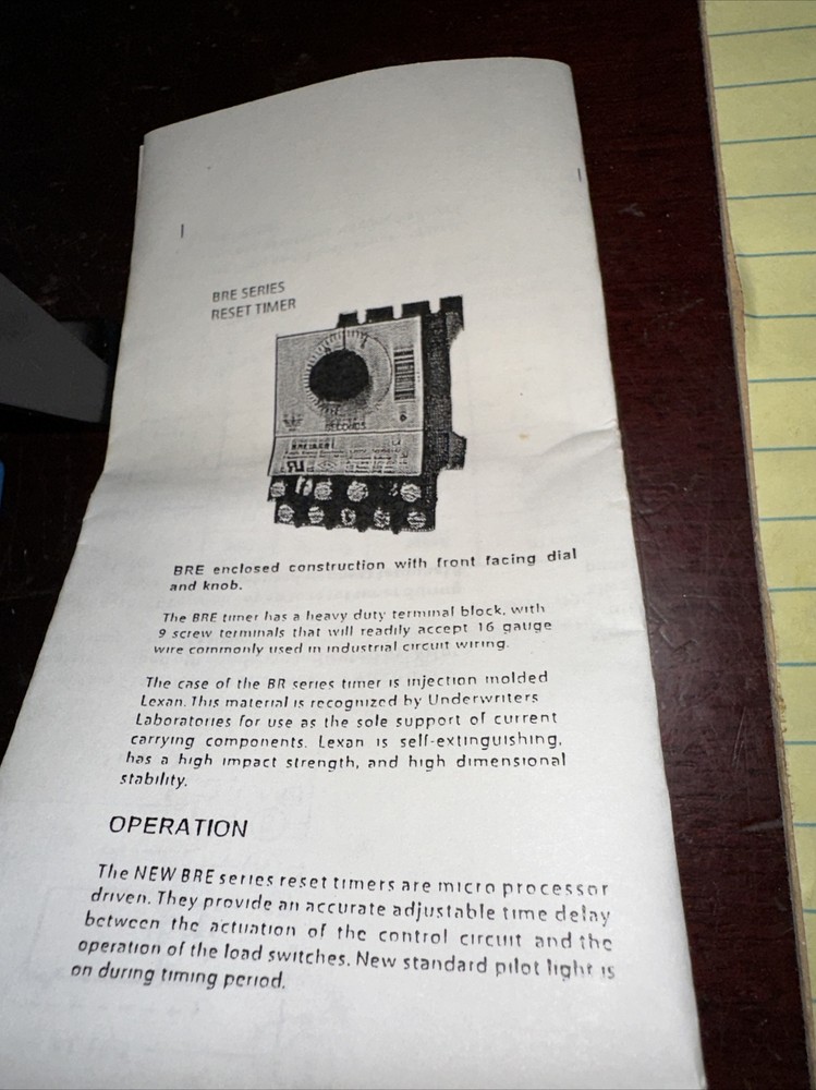 Danaher Bre -4a6 Reset Timer 120 Vac