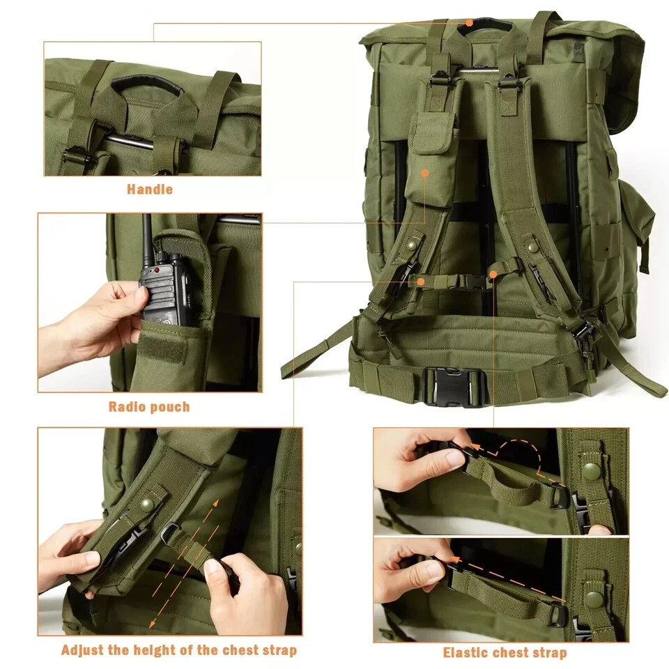 Military ALICE Pack Large Rucksack Backpack Army Tactical Bug Out Gear Frame
