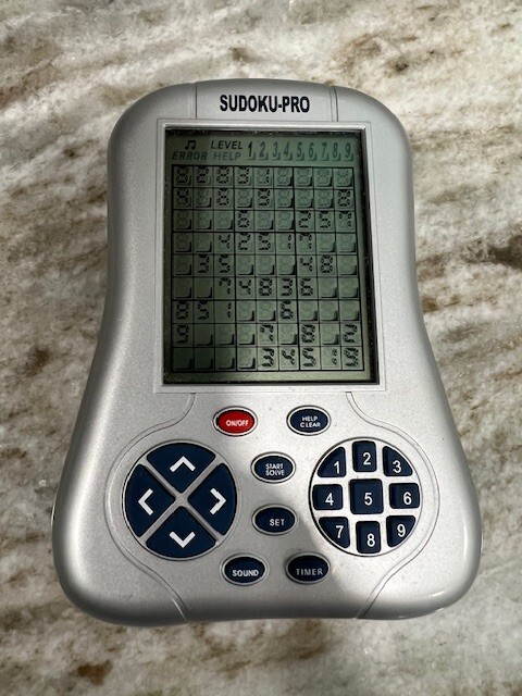 Sudoku Pro Electronic Game Silver Works Tested