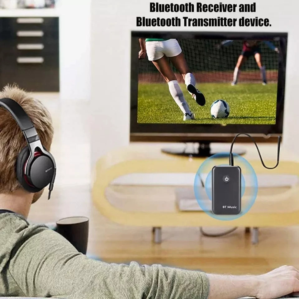 2-in-1 Wireless Bluetooth 5.0 Transmitter Receiver Adapter Audio 3.5mm Jack Aux