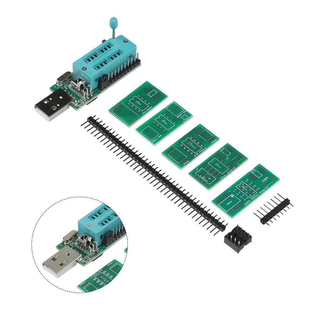 CH341A Programmer v1 7 for 1 8V and Other Voltages with Adapter Board Kit