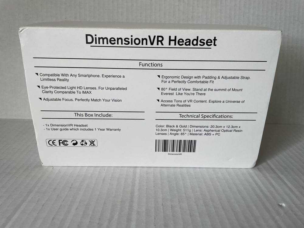 NEW DimensionVR Virtual Reality Headset