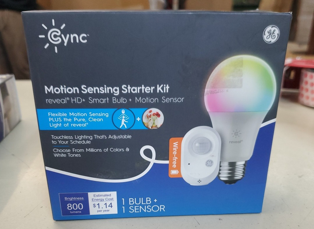 Cync GE Motion Sensing Starter Kit - Smart Multi Color Bulb & Motion Sensor