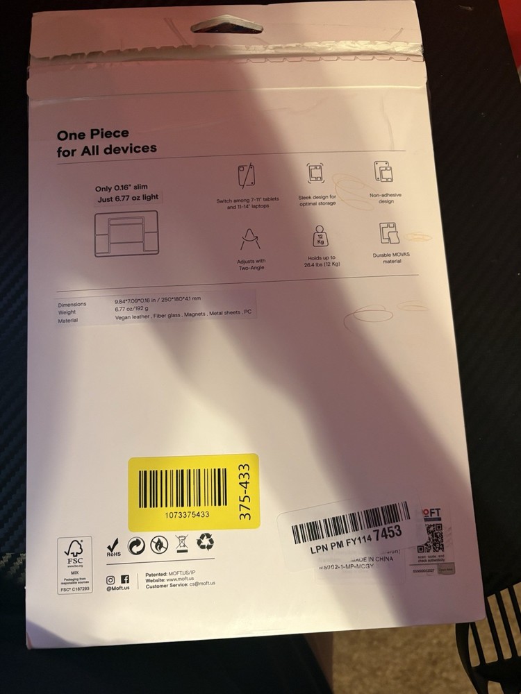 Grey Moft Invisible Stand - Universal Version : Small Size