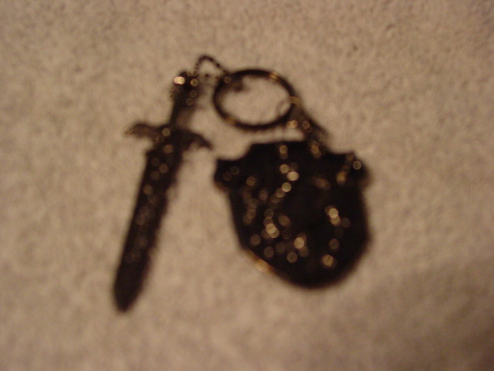 MINIATURE SWORD AND SHIELD KEYCHAIN #2
